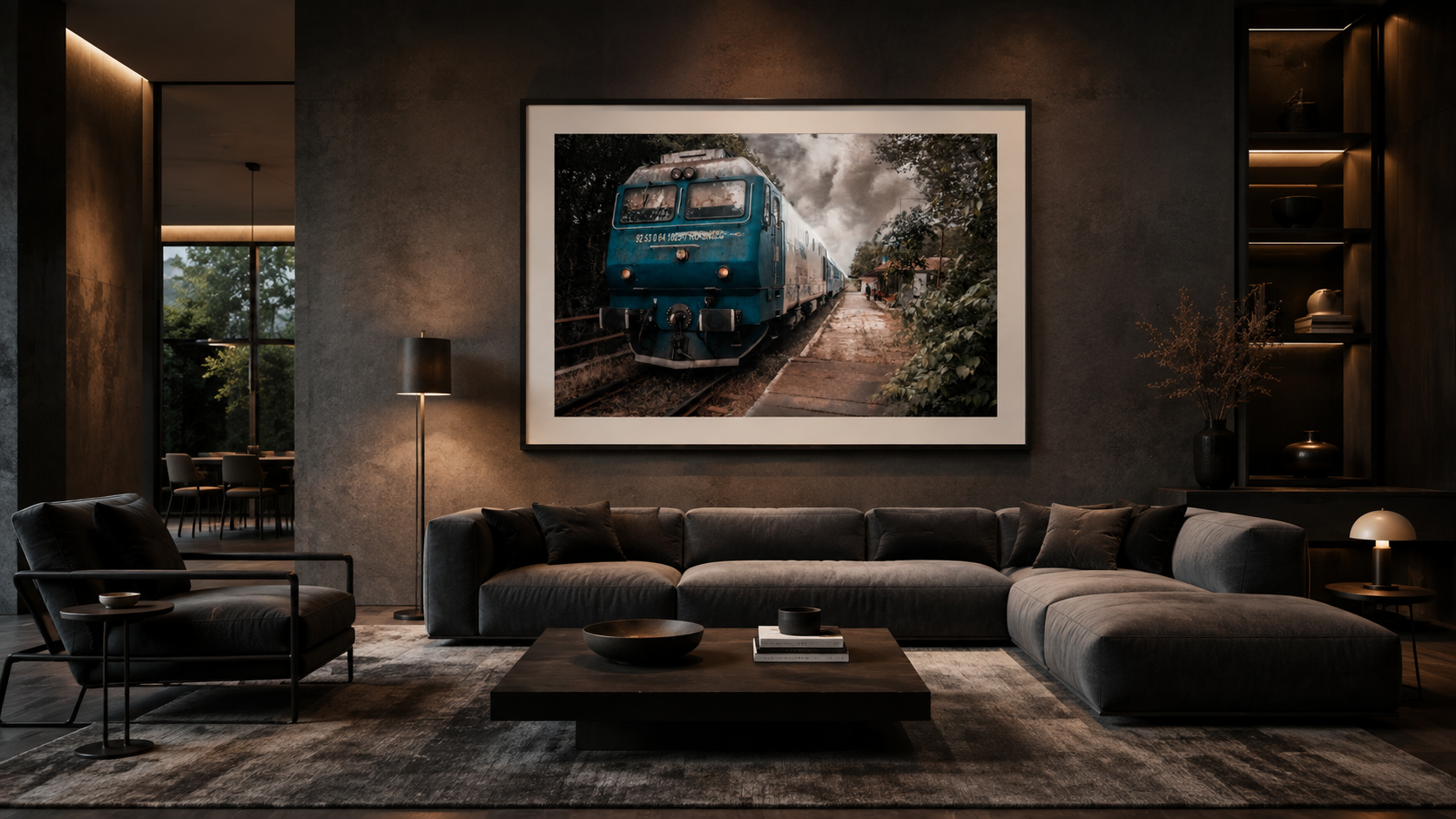 The Long Way Home displayed in a luxury living room
